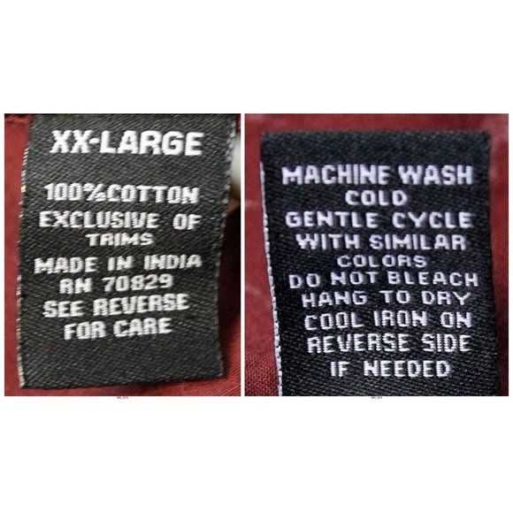 Carbon Men XXL Red Button Harry Shirt Lighting Bolt Pattern Short Sleeve - Picture 7 of 7